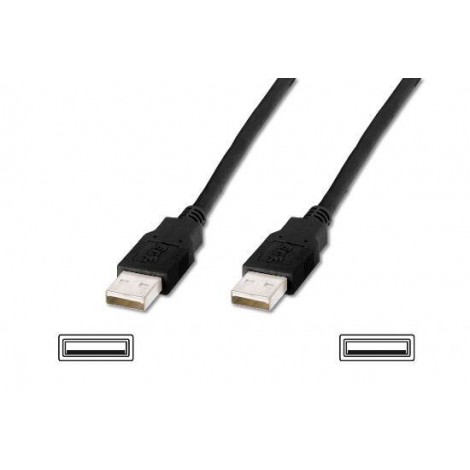 Cavo USB 2.0 connettori A - A 1m - Per il collegamento di dispositivi esterni USB (con presa A) nell`host USB (ad esempio PC, Notebook). Velocità di trasferimento dati fino a 480 Mbps - 1pz