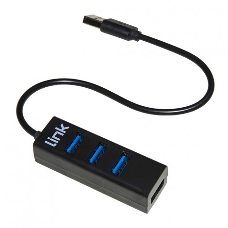 Multiporta con 4 porte USB 2.0, cavo incluso da 15cm - 1pz