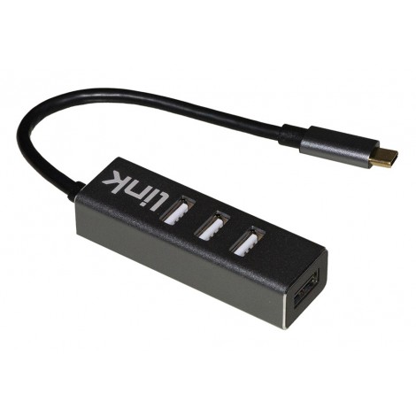Multiporta con 4 porte USB 2.0, cavo incluso da 15cm - 1pz