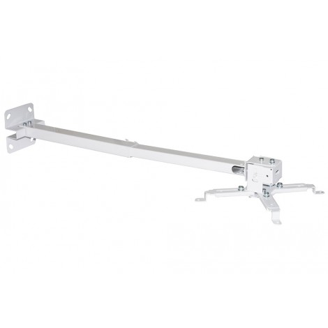 Supporto da soffitto per proiettori - Supporto universale per proiettori con capacità massima 15kg, orientabile in molte posizioni, con 4 staffe di aggancio regolabili forate che lo rendono adatto alla maggior parte dei videoproiettori, lunghezza braccio da 421 a 658mm - 1pz