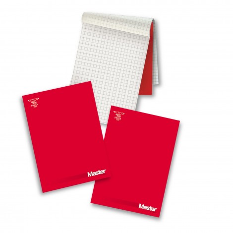 Master - Blocco collato sul lato corto, 90 fogli, copertina plastificata 170gr A4 quadretti 10mm - Prezzo singolo, ord. minimo 10pz