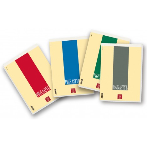 Pignastyl - Blocco a punto metallico, 70 fogli, copertina patinata 200gr A4 foglio bianco - Prezzo singolo, ord. minimo 10pz