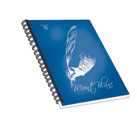 Pigna Montblanc - Blocco spiralato - Spirale laterale, 70 fogli, fori laterali, copertina patinata opaca 22,3x38cm quadretti 5mm - Prezzo singolo, ord. minimo 5pz