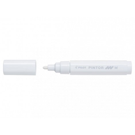 Pilot Pintor Classic - Marcatore permanente con inchiostro pigmentato opaco a base d`acqua, punta 4,5mm tratto 1,5-2,2mm colore bianco - Prezzo singolo, ord. minimo 6pz