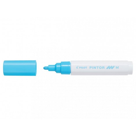 Pilot Pintor Pastel – Marcatore permanente con inchiostro pigmentato opaco a base d`acqua, punta 4,5mm tratto 1,5-2,2mm colore blu – Prezzo singolo, ord. minimo 6pz