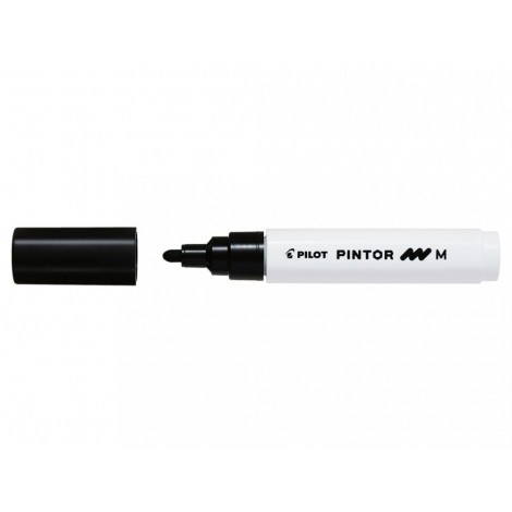 Pilot Pintor Classic – Marcatore permanente con inchiostro pigmentato opaco a base d`acqua, punta 4,5mm tratto 1,5-2,2mm colore nero – Prezzo singolo, ord. minimo 6pz