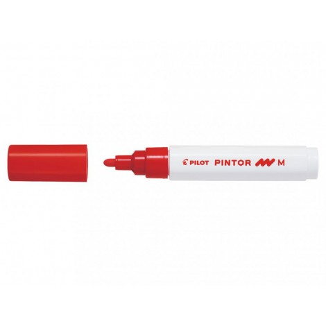 Pilot Pintor Classic – Marcatore permanente con inchiostro pigmentato opaco a base d`acqua, punta 4,5mm tratto 1,5-2,2mm colore rosso – Prezzo singolo, ord. minimo 6pz