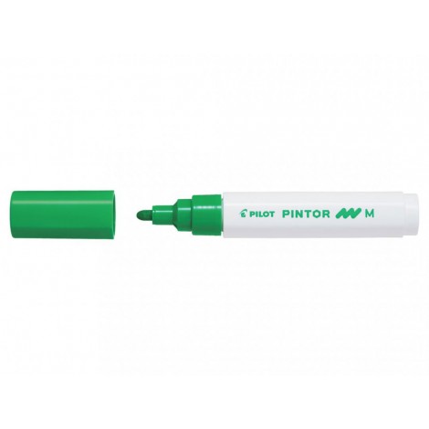 Pilot Pintor Fun – Marcatore permanente con inchiostro pigmentato opaco a base d`acqua, punta 4,5mm tratto 1,5-2,2mm colore verde chiaro – Prezzo singolo, ord. minimo 6pz