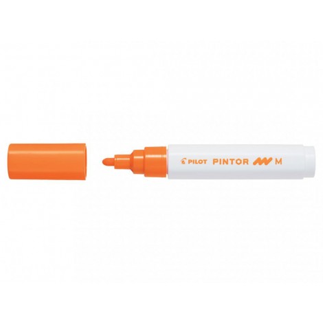 Pilot Pintor Fun – Marcatore permanente con inchiostro pigmentato opaco a base d`acqua, punta 4,5mm tratto 1,5-2,2mm colore arancione – Prezzo singolo, ord. minimo 6pz