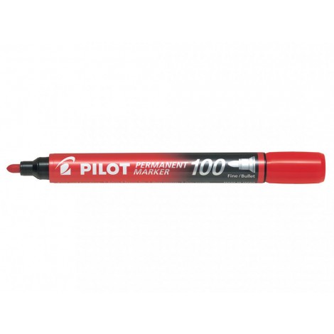 Pilot Marker 400 – Marcatore permanente multisuperficie con inchiostro a base d`alcool, punta 4,5mm tratto 1mm colore rosso – Prezzo singolo, ord. minimo 12pz