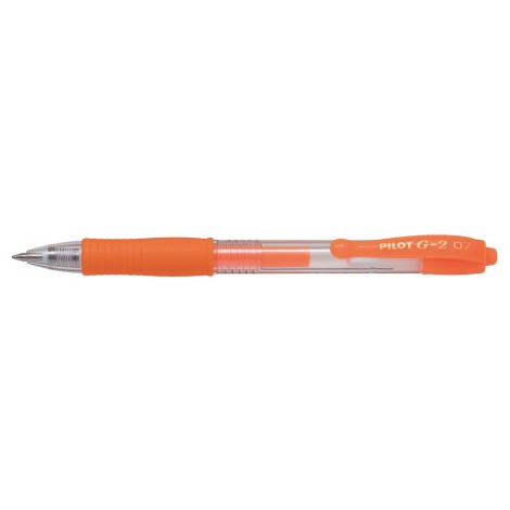 BL-G2 NEON - Penna roller con inchiostro gel ricaricabile e livello d`inchiostro visibile, grip ergonomico, punta 0,7mm colore arancione - Prezzo singolo, ord. minimo 12pz