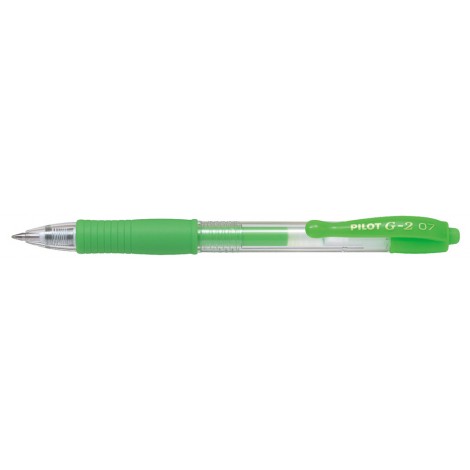 BL-G2 NEON – Penna roller con inchiostro gel ricaricabile e livello d`inchiostro visibile, grip ergonomico, punta 0,7mm colore verde - Prezzo singolo, ord. minimo 12pz