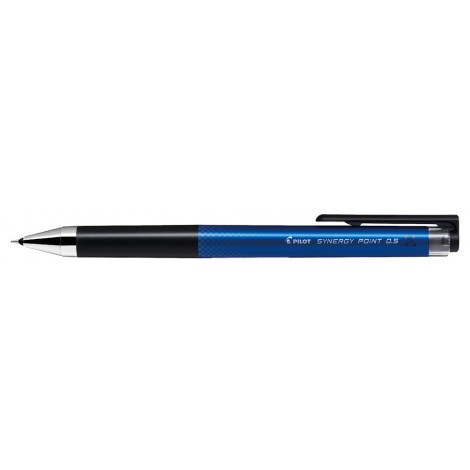 Synergy Point – Penna roller con inchiostro gel ricaricabile, grip ergonomico, punta 0,5mm colore blu - Prezzo singolo, ord. minimo 12pz