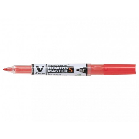 V Board Master S Begreen – Marcatore per lavagne ecologico e ricaricabile, livello d`inchiostro visibile, punta 3.5mm in fibra di acrilico colore rosso – Prezzo singolo, ord. minimo 10pz