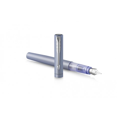 Vector XL Silver Blue - Penna stilografica ad inchiostro liquido, scatola regalo inclusa colore blu