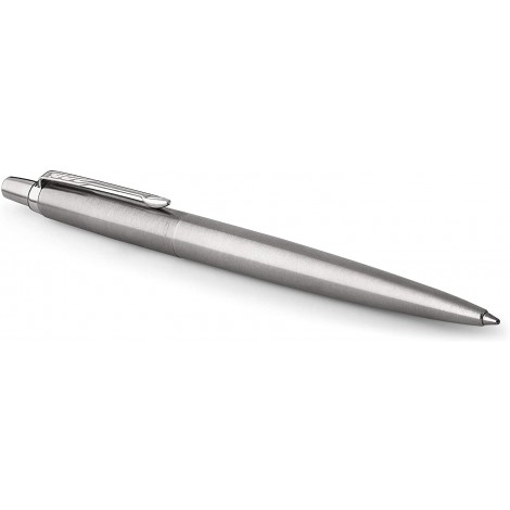 Jotter Stainless Steel CT - Penna a sfera con fusto in acciaio e dettagli cromati, scatola regalo inclusa colore blu