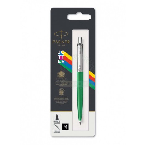 Jotter Original - Penna a sfera con fusto in plastica verde e dettagli cromati colore blu - 1pz