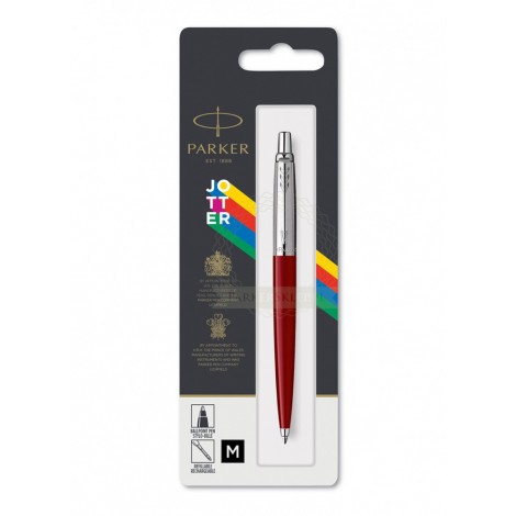 Jotter Original - Penna a sfera con fusto in plastica rosso e dettagli cromati colore blu - 1pz
