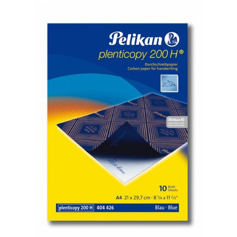 Plenticopy - Carta carbone A4, 21x29,7cm, 10 fogli colore blu - 1pz