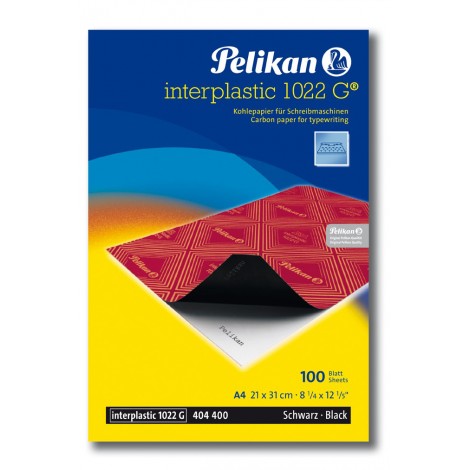 Interplastic - Carta carbone, 21x31cm, 100 fogli colore nero - 1pz