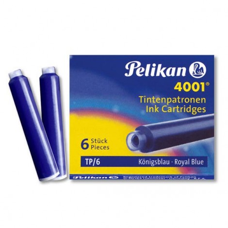 Pelikan TP-6 - Refill per penna stilografica colore blu - 6pz