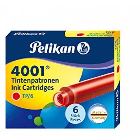 Pelikan TP-6 – Refill per penna stilografica colore rosso – 6pz