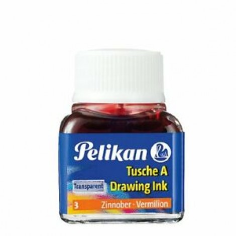 Pelikan Inchiostro di China 523, resistente all`acqua e allo strofinamento colore vermiglione  10ml