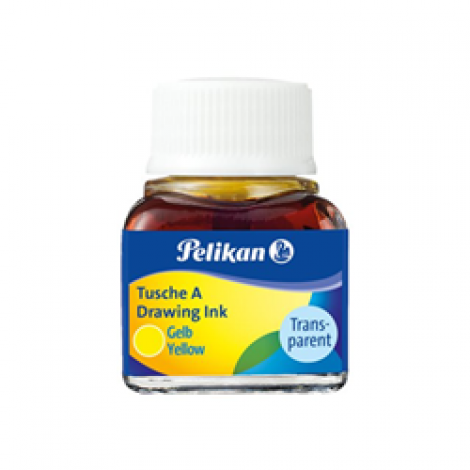 Pelikan Inchiostro di China 523, resistente all`acqua e allo strofinamento colore giallo 10ml
