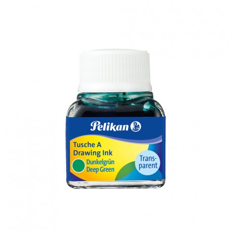 Inchiostro di China 523, resistente all`acqua e allo strofinamento 10ml colore verde scuro