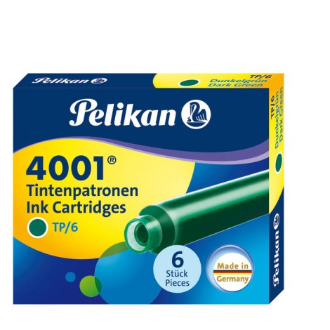 TP-6 - Refill per penna stilografica colore verde scuro - 6pz