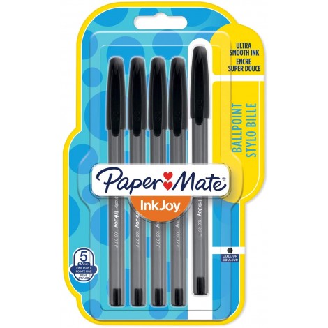 Penna a sfera Papermate Inkjoy 100 colore nero - 5pz