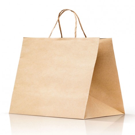 Borsa Kraft da asporto 100gr 30x36,5x25cm colore avana