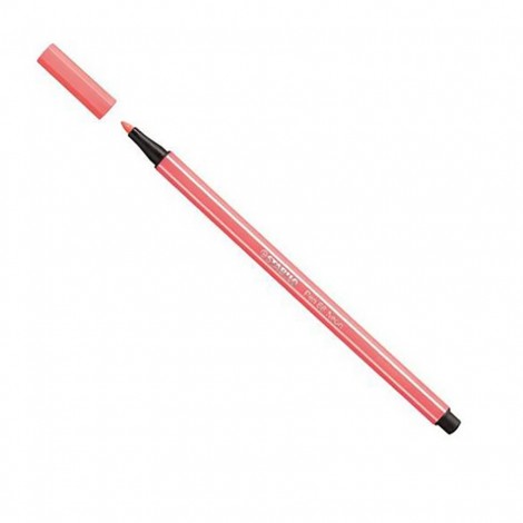 Stabilo Pennarelli PEN 68 con inchiostro a base d`acqua, resiste fino a 24 ore se lasciato aperto, tratto 1mm colore rosso fluo - prezzo singolo ord. minimo 10pz