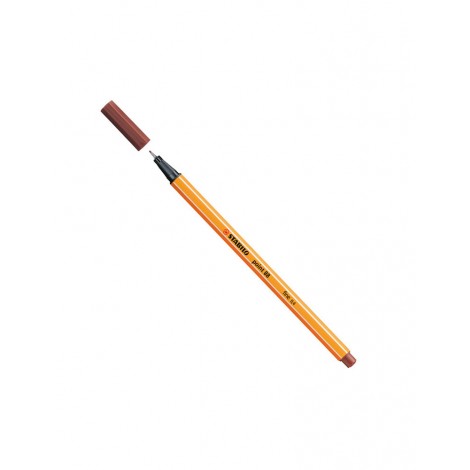 Stabilo Fineliner Point 88 - Pennarello con punta rinforzata in metallo e fusto esagonale colore terra di Siena bruciata - Prezzo singolo, ord. minimo 10pz