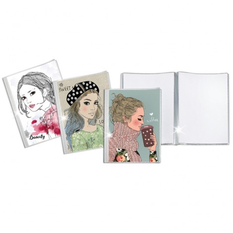 Portalistini personalizzabili Ace Ritratti in PPL con 20 buste, formato utile 22x30cm, finitura liscia.