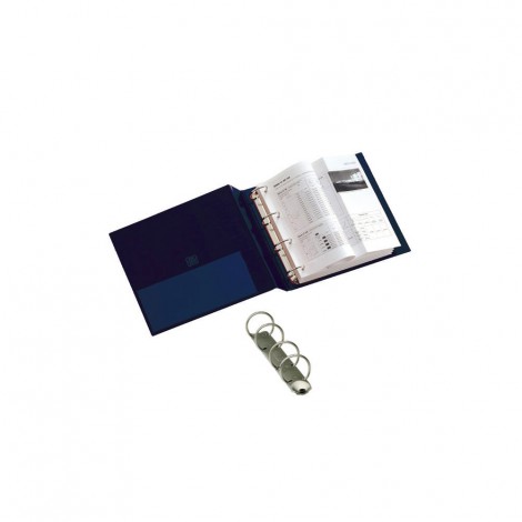 Raccoglitori Stelvio A5 - 15x21cm d. 3cm blu - Raccoglitore a 4 anelli tondi da 25mm, 15X21cm - 1pz