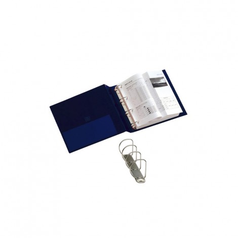 Raccoglitori Stelvio 22x30cm d. 5.5cm blu - Raccoglitore a 4 anelli a D da 40mm, 22X30cm - 1pz