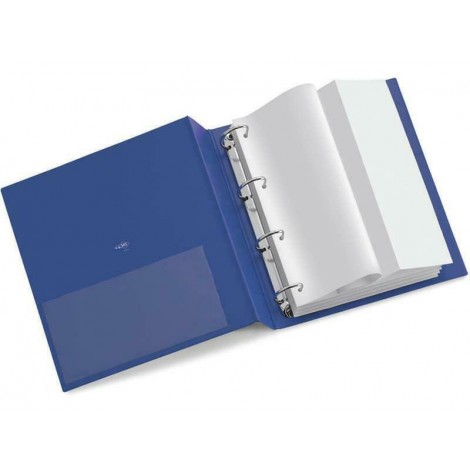 Raccoglitori Stelvio 22x30cm d. 7.5cm blu - Raccoglitore a 4 anelli a D da 50mm, 22X30cm - 1pz