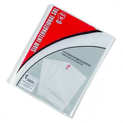 Buste foratura universale, liscia 22x30cm - Buste in PPL forate, finitura liscia, formato utile 22x30cm, medio spessore