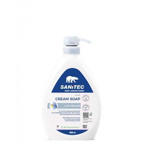 CREAM SOAP - Crema di sapone per mani, viso e corpo, con agenti idratanti, glicerina e antibatterico, pH 5,5. Dermatologicamente testato 1lt cod. 1020