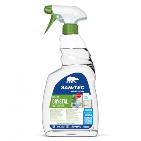 Detergente multiuso Sanitec crystal green power vetri 3102