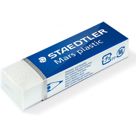 Staedtler Gomma MARS PLASTIC, per matite a grafite e colorate, 40x19x13mm