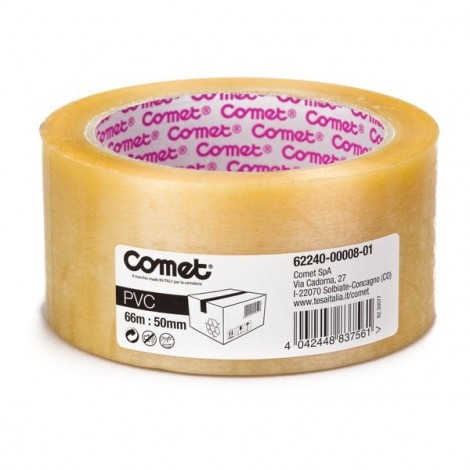 Comet Nastro imballo silenzioso 50mm x 66m colore trasparente