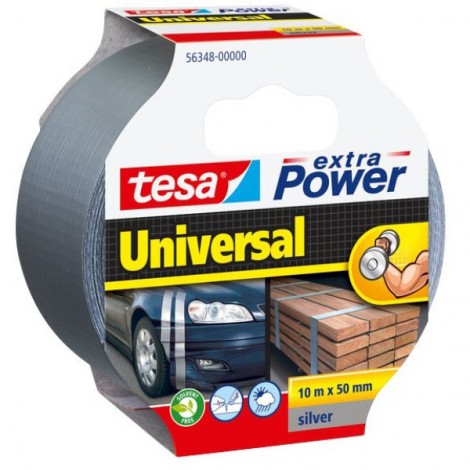 Extra Power Universal - Nastro adesivo telato rinforzato 50mm x 10m colore grigio - 1pz