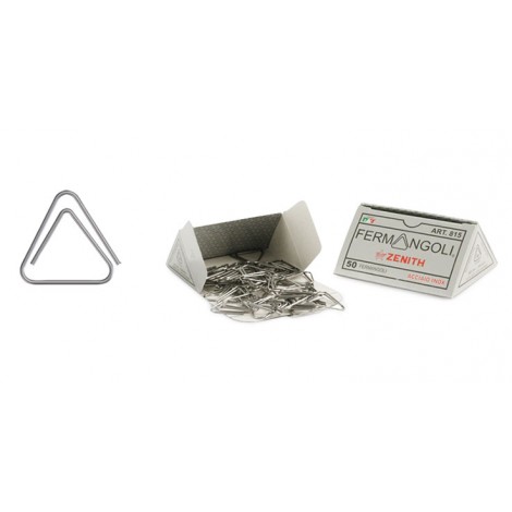 Zenith 815 - 50 fermangoli in acciaio inox, punta triangolare, 21x20mm - 1pz