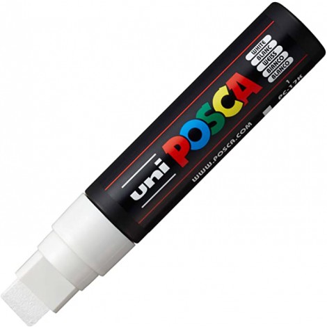 Paint PC17K – Marcatore permanente con inchiostro a base d`acqua pigmentato, punta 15mm colore bianco - Prezzo singolo, ord. minimo 5pz
