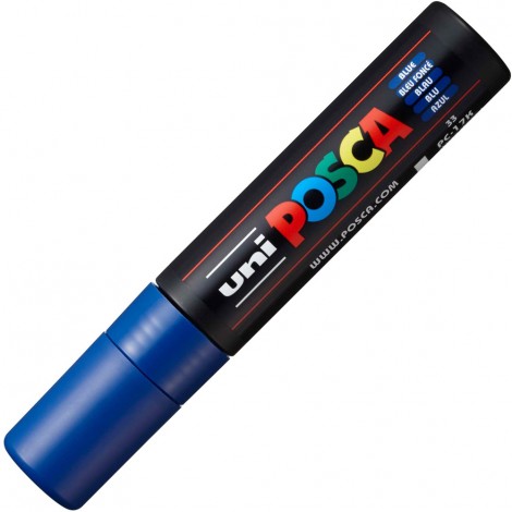 Paint PC17K – Marcatore permanente con inchiostro a base d`acqua pigmentato, punta 15mm colore blu – Prezzo singolo, ord. minimo 5pz