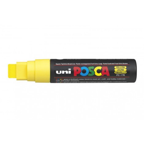 Paint PC17K – Marcatore permanente con inchiostro a base d`acqua pigmentato, punta 15mm colore giallo – Prezzo singolo, ord. minimo 5pz
