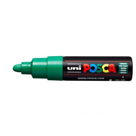 Paint PC17M – Marcatore permanente con inchiostro a base d`acqua pigmentato, punta 5,5mm colore verde – Prezzo singolo, ord. minimo 6pz