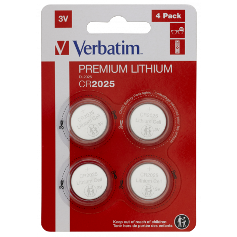 Batteria premium al litio CR2025 3V, in blister - 4pz